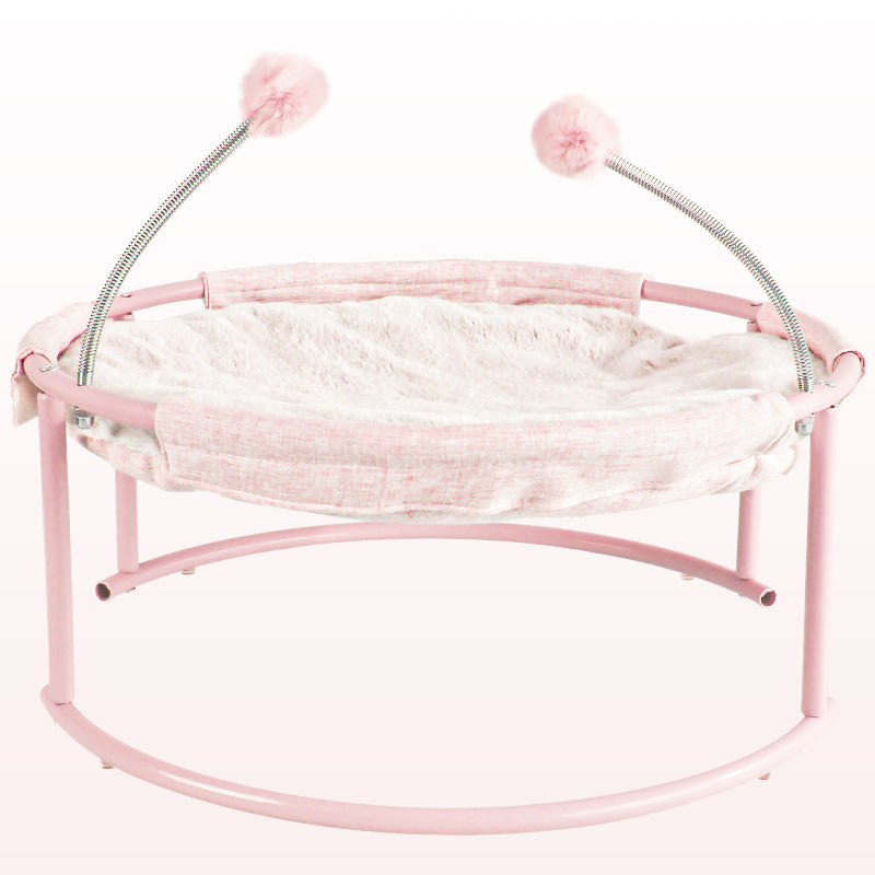 KFX-6484925 Cozy Plush Cat Bed Hammock with Soft Mattress for Kittens - Lightweight & Washable