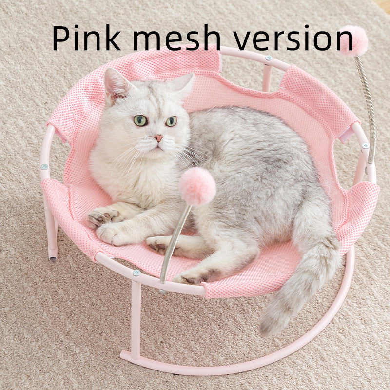 KFX-6484925 Cozy Plush Cat Bed Hammock with Soft Mattress for Kittens - Lightweight & Washable