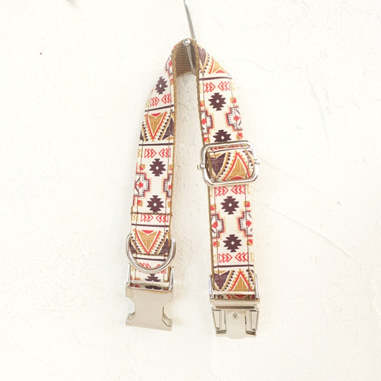KFX-6485309 Bohemian-Inspired Polyester Dog Collar - Adjustable and Comfortable Fit