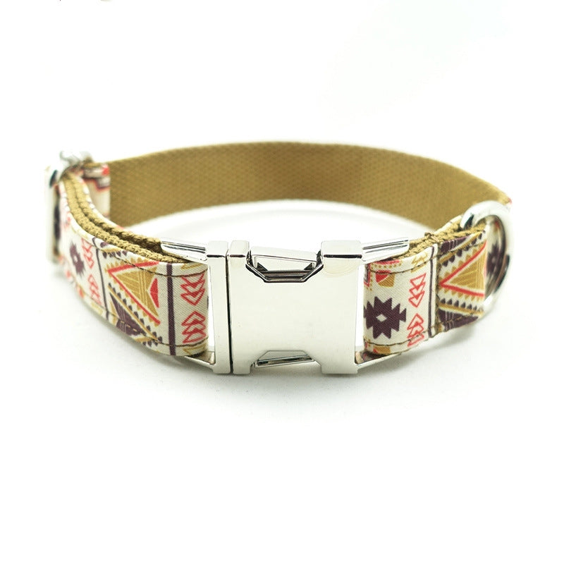 KFX-6485309 Bohemian-Inspired Polyester Dog Collar - Adjustable and Comfortable Fit