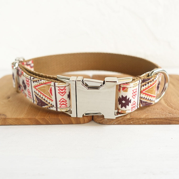 KFX-6485309 Bohemian-Inspired Polyester Dog Collar - Adjustable and Comfortable Fit