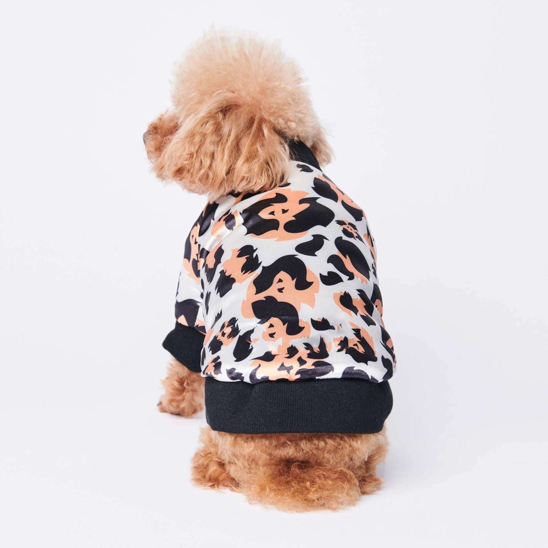 KFX-6485693 Leopard Print Cotton-Padded Dog Jacket for Autumn and Winter Warmth