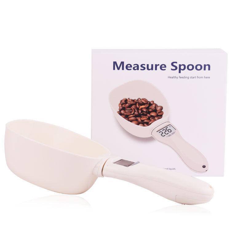 KFX-6487101 Smart Weighing Pet Food Shovel - Hygienic ABS Material, Easy to Clean, Accurate Measuring (250ML Capacity, Up to 800g)