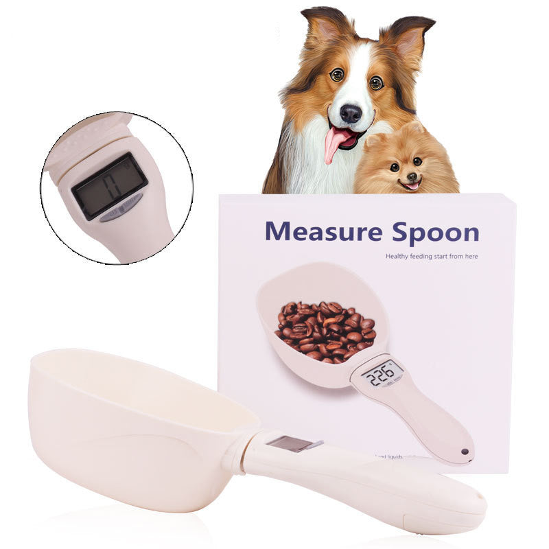 KFX-6487101 Smart Weighing Pet Food Shovel - Hygienic ABS Material, Easy to Clean, Accurate Measuring (250ML Capacity, Up to 800g)