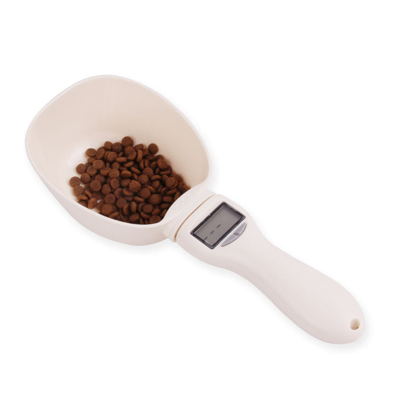 KFX-6487101 Smart Weighing Pet Food Shovel - Hygienic ABS Material, Easy to Clean, Accurate Measuring (250ML Capacity, Up to 800g)