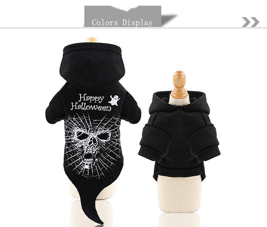 KFX-6487485 Pet Halloween Costume Collection: Skull, Spider, Bat Wings & Pumpkin Styles for Cats