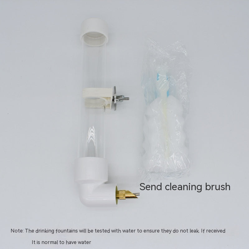 KFX-6489149 Automatic Parrot Water Fountain Dispenser 130ml - Pet Hanging Drinking Bottle for Rabbits
