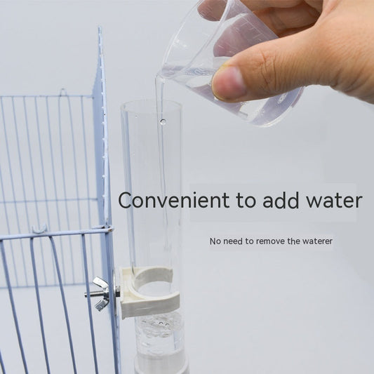 KFX-6489149 Automatic Parrot Water Fountain Dispenser 130ml - Pet Hanging Drinking Bottle for Rabbits
