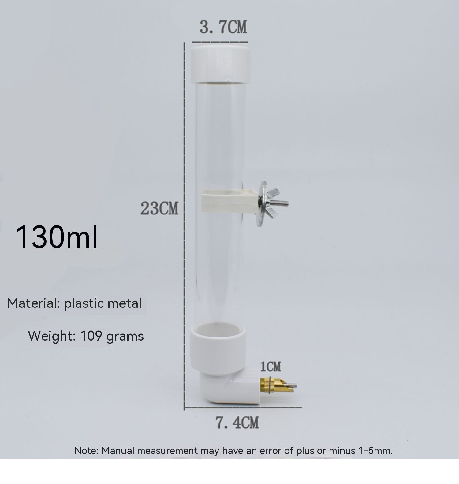 KFX-6489149 Automatic Parrot Water Fountain Dispenser 130ml - Pet Hanging Drinking Bottle for Rabbits