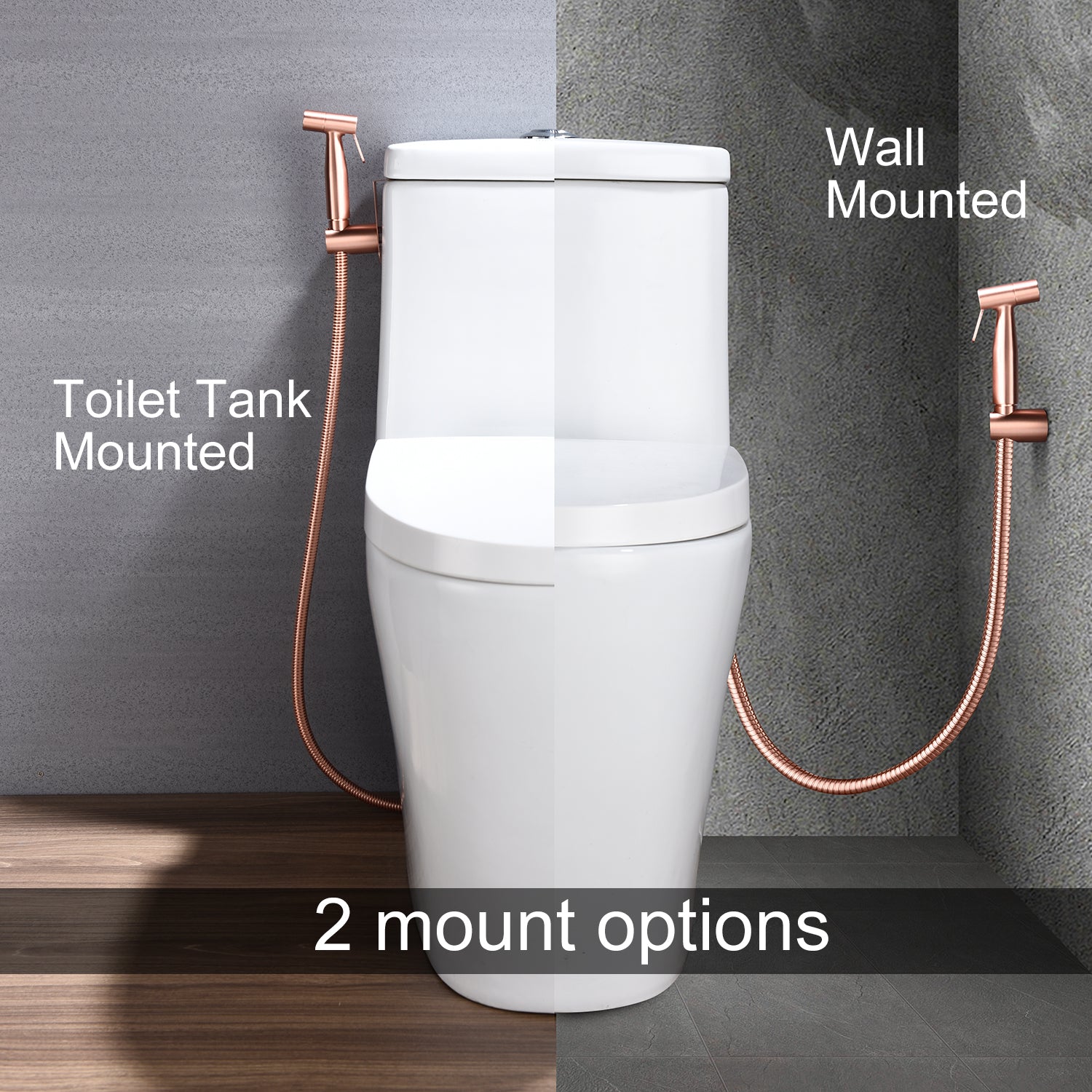 KFX-6490941 Handheld Bidet Sprayer Kit with Stainless Steel Hose for Cleaning and Pet Bathing