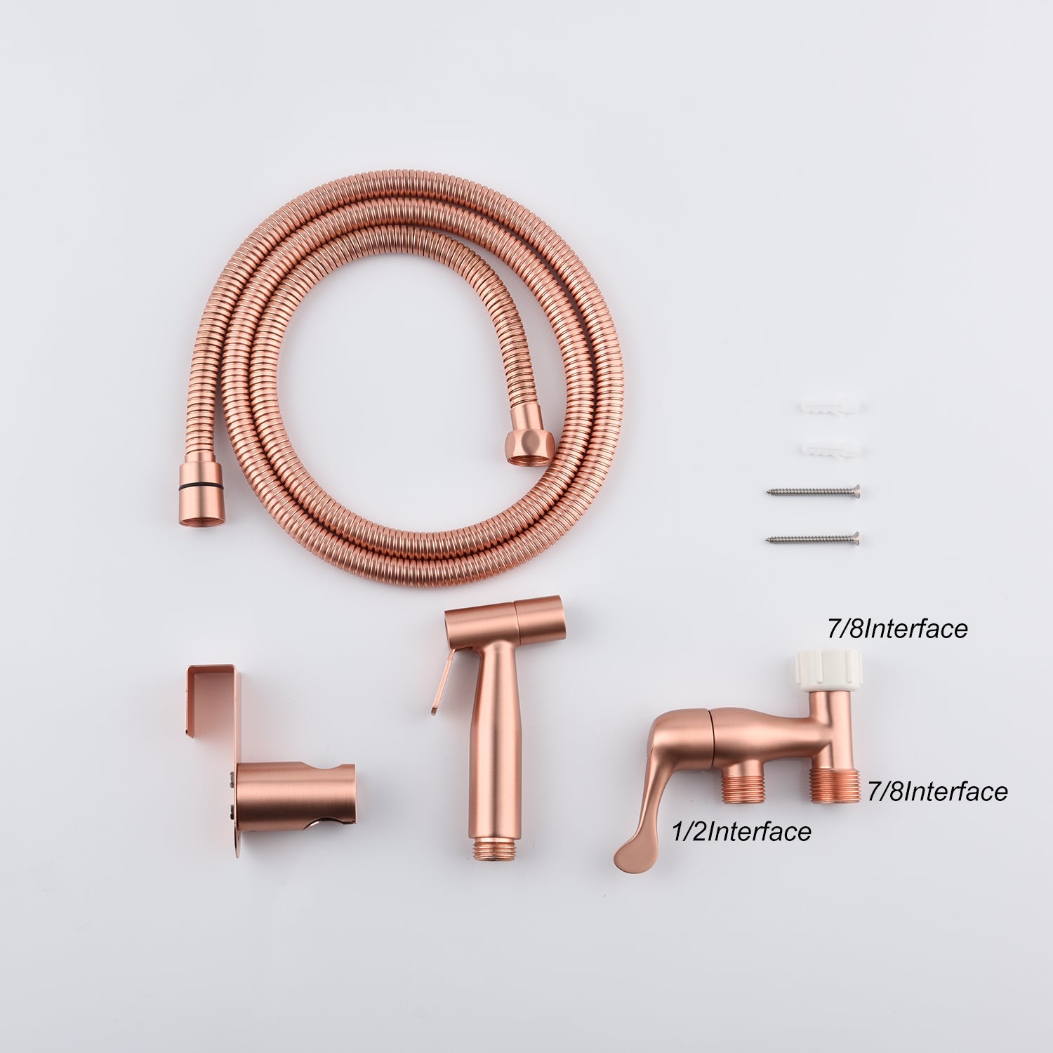 KFX-6490941 Handheld Bidet Sprayer Kit with Stainless Steel Hose for Cleaning and Pet Bathing