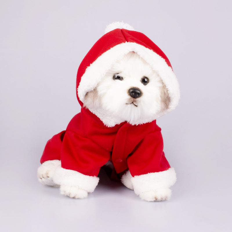 KFX-6491453 Santa Claus Inspired Dog Romper in Christmas Style for Small to XL Pets