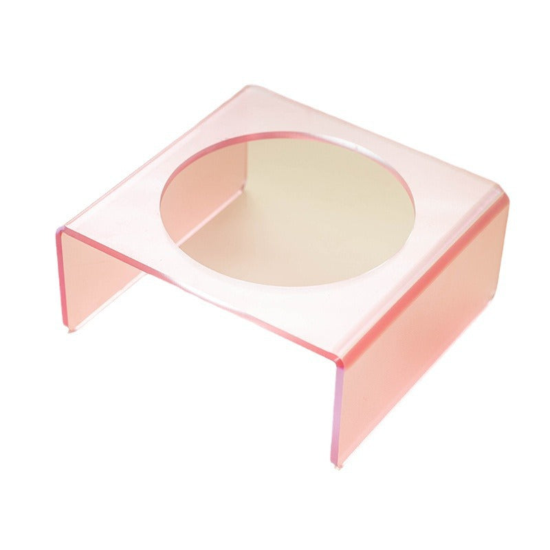 KFX-6495037 Acrylic Cat and Dog Bowl Rack with Anti-Tumble Design - Various Colors Available