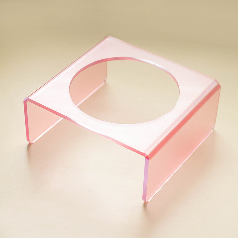 KFX-6495037 Acrylic Cat and Dog Bowl Rack with Anti-Tumble Design - Various Colors Available