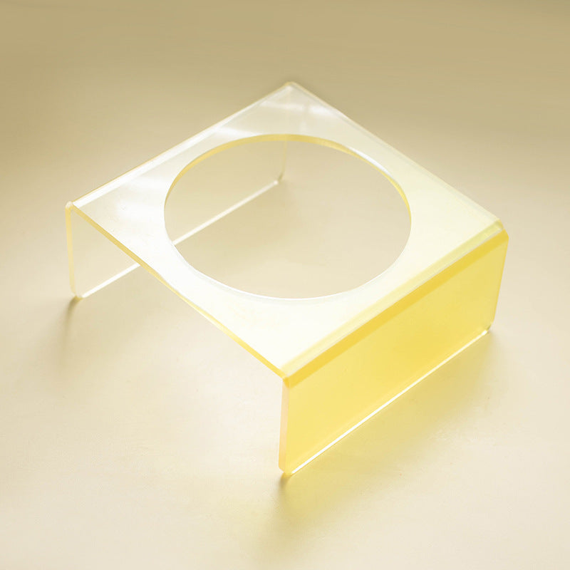 KFX-6495037 Acrylic Cat and Dog Bowl Rack with Anti-Tumble Design - Various Colors Available