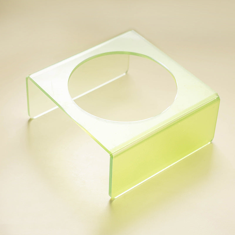 KFX-6495037 Acrylic Cat and Dog Bowl Rack with Anti-Tumble Design - Various Colors Available
