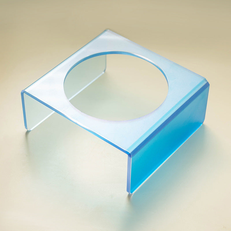 KFX-6495037 Acrylic Cat and Dog Bowl Rack with Anti-Tumble Design - Various Colors Available