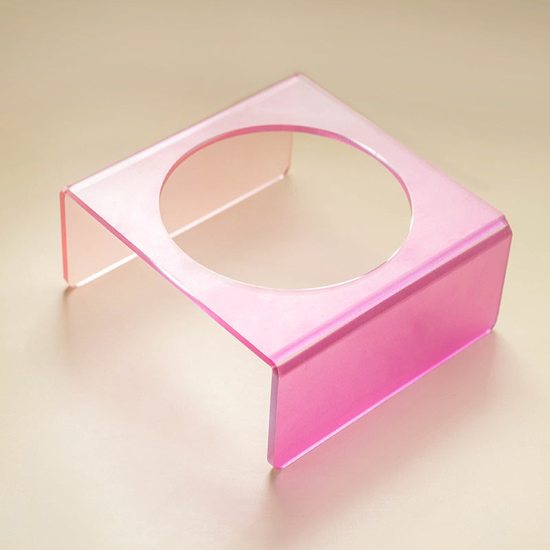 KFX-6495037 Acrylic Cat and Dog Bowl Rack with Anti-Tumble Design - Various Colors Available