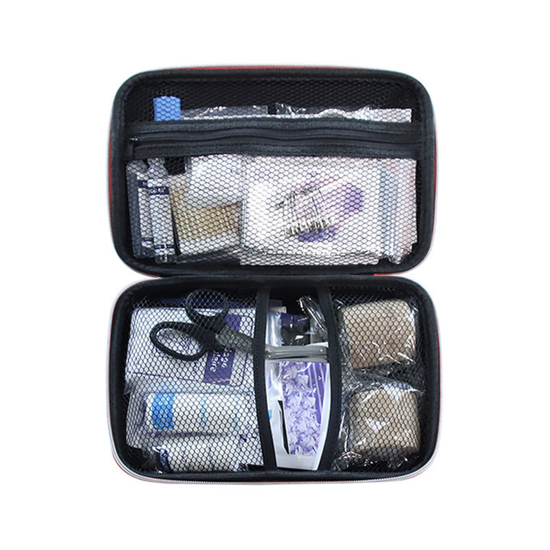 KFX-6495293 Portable Pet First Aid Kit - Emergency Wound Treatment Storage Bag Set for Cats and Dogs, 101 Pieces, Red