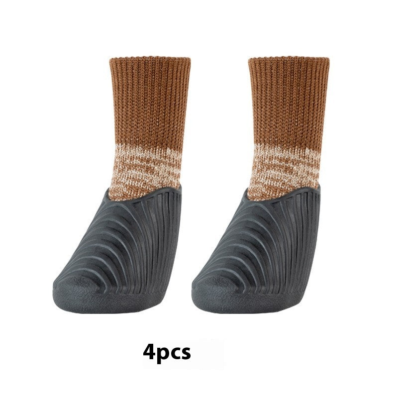 KFX-6495677 Pet Outdoor Sports Shoes with Anti-Slip Biomimetic Stripes for All Sizes