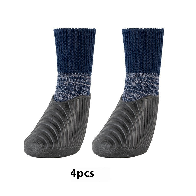 KFX-6495677 Pet Outdoor Sports Shoes with Anti-Slip Biomimetic Stripes for All Sizes