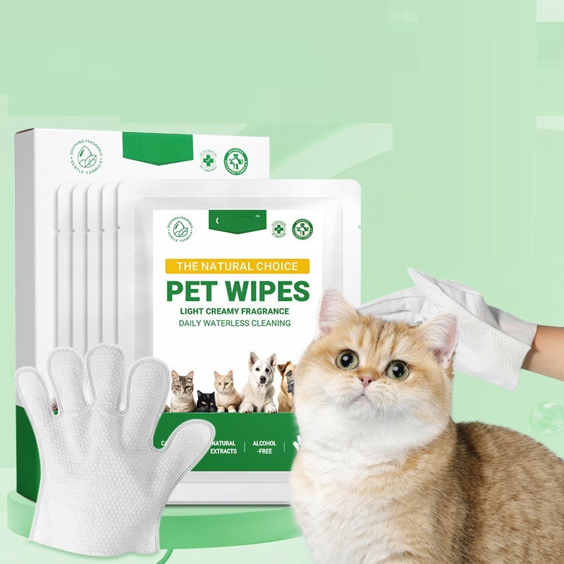 KFX-6496701 Disposable Bath Cleaning Wipes for Dogs and Cats - 5 Pack