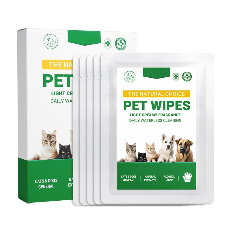 KFX-6496701 Disposable Bath Cleaning Wipes for Dogs and Cats - 5 Pack