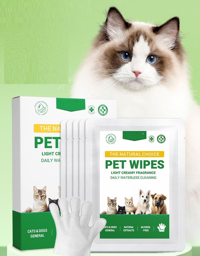KFX-6496701 Disposable Bath Cleaning Wipes for Dogs and Cats - 5 Pack
