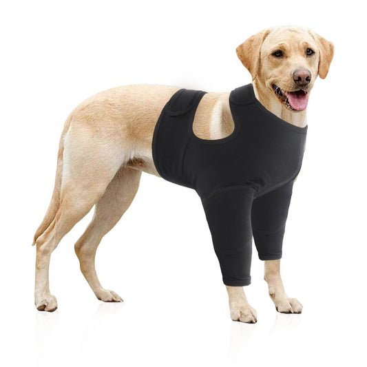 KFX-6505149 Dog Healing Support Sleeve for Front Leg - Comfortable Elbow Wrap for Licking Prevention