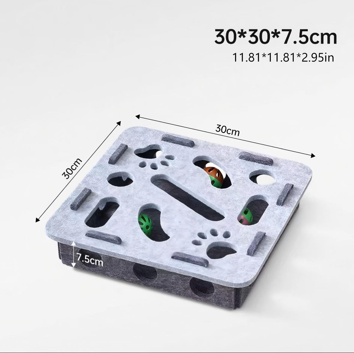 KFX-6505405 Interactive Cat Puzzle Toy with Maze and Bell Ball for Indoor Mental Stimulation and Exercise