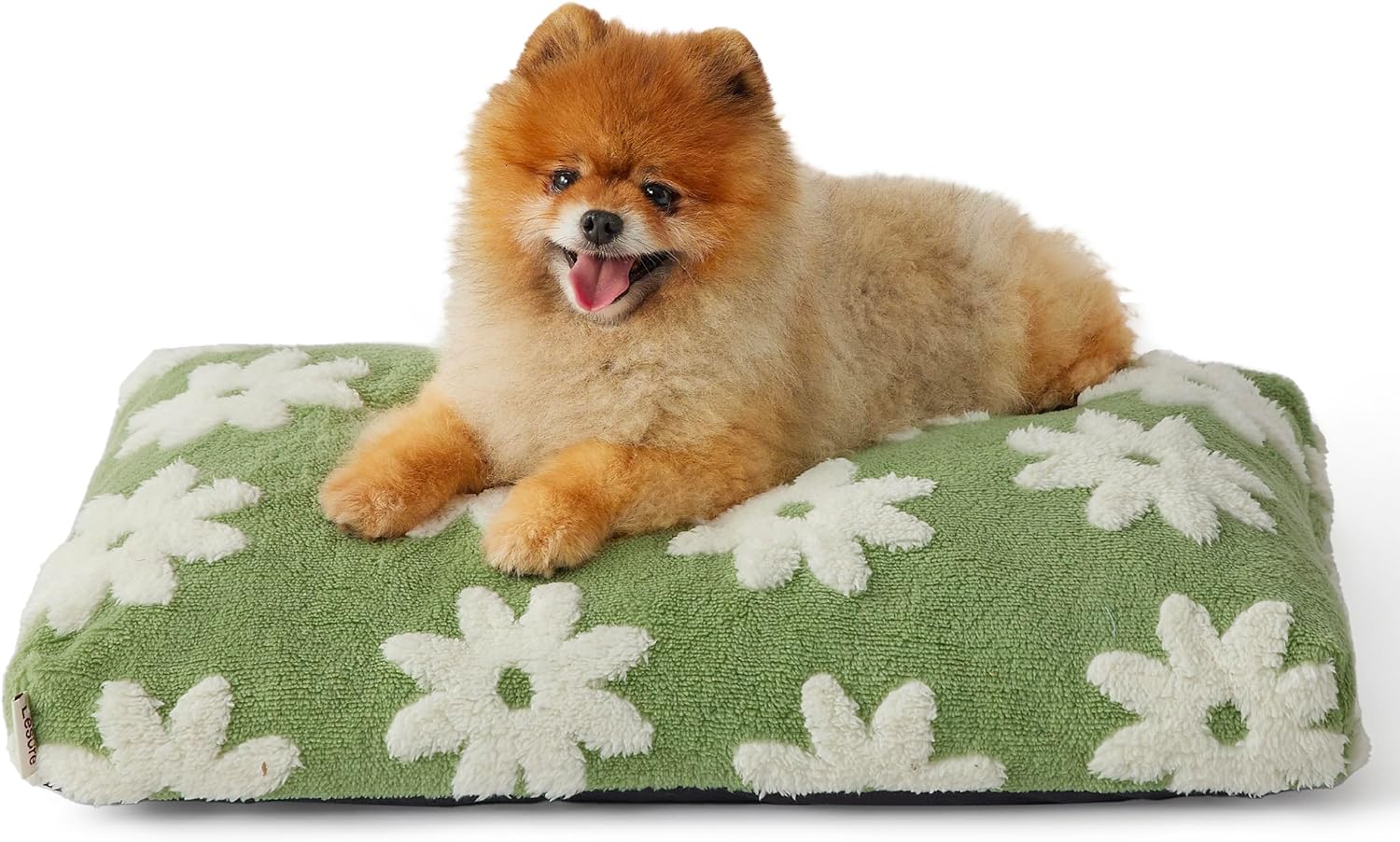 KFX-6507837 Large Thick Shredded Foam Dog Bed with Removable Cover - Cozy Plush Design with Anti-Slip Bottom