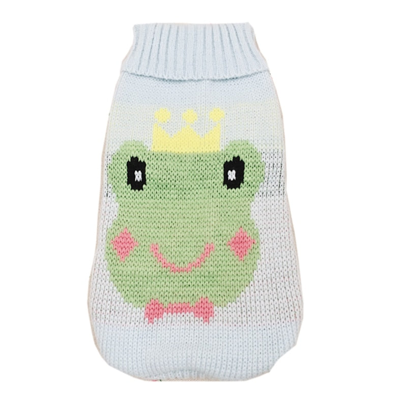 KFX-6508733 Knitted Wool Winter Sweater for Small Dogs - Multiple Sizes Available