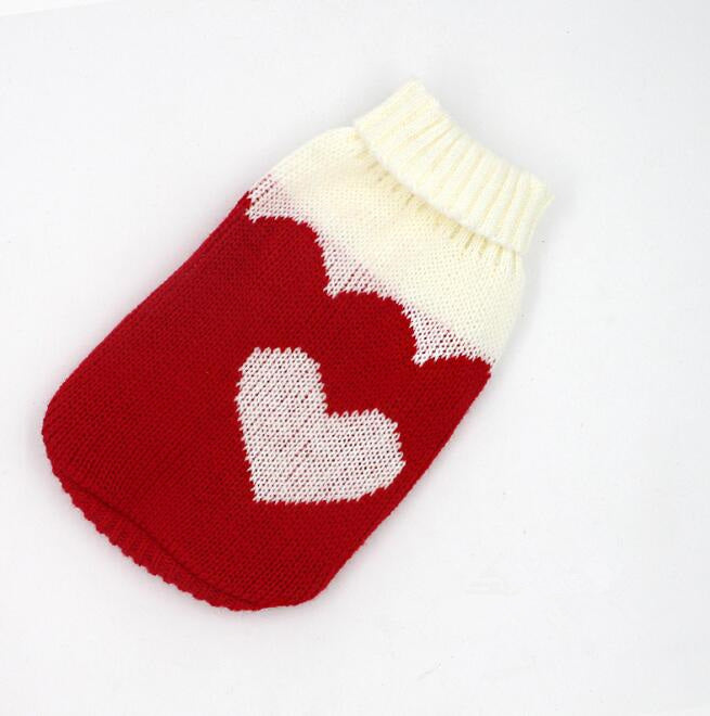 KFX-6508733 Knitted Wool Winter Sweater for Small Dogs - Multiple Sizes Available