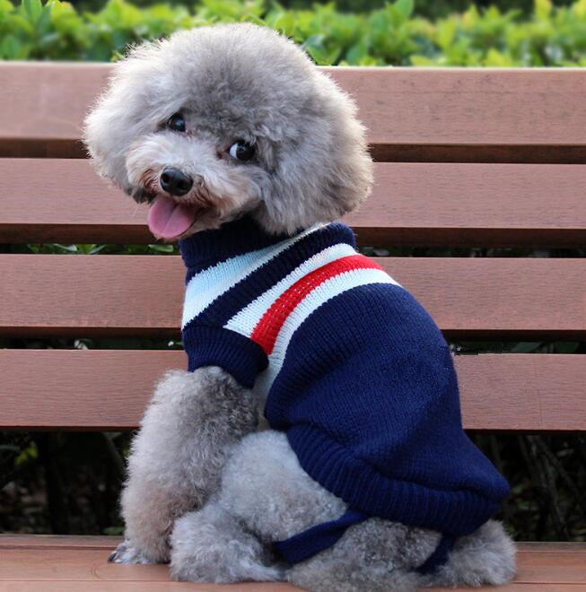 KFX-6508733 Knitted Wool Winter Sweater for Small Dogs - Multiple Sizes Available