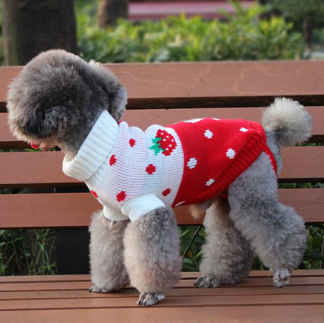 KFX-6508733 Knitted Wool Winter Sweater for Small Dogs - Multiple Sizes Available