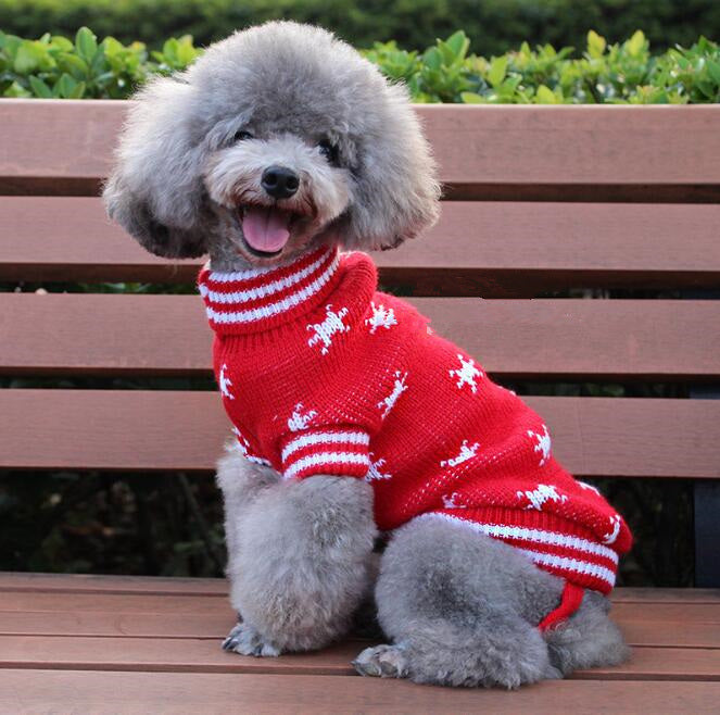 KFX-6508733 Knitted Wool Winter Sweater for Small Dogs - Multiple Sizes Available