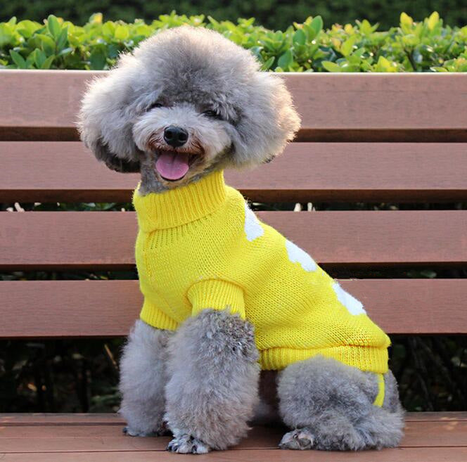 KFX-6508733 Knitted Wool Winter Sweater for Small Dogs - Multiple Sizes Available
