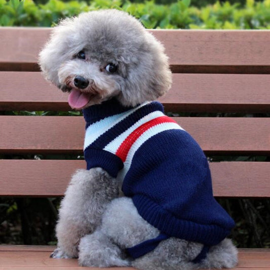 KFX-6508733 Knitted Wool Winter Sweater for Small Dogs - Multiple Sizes Available