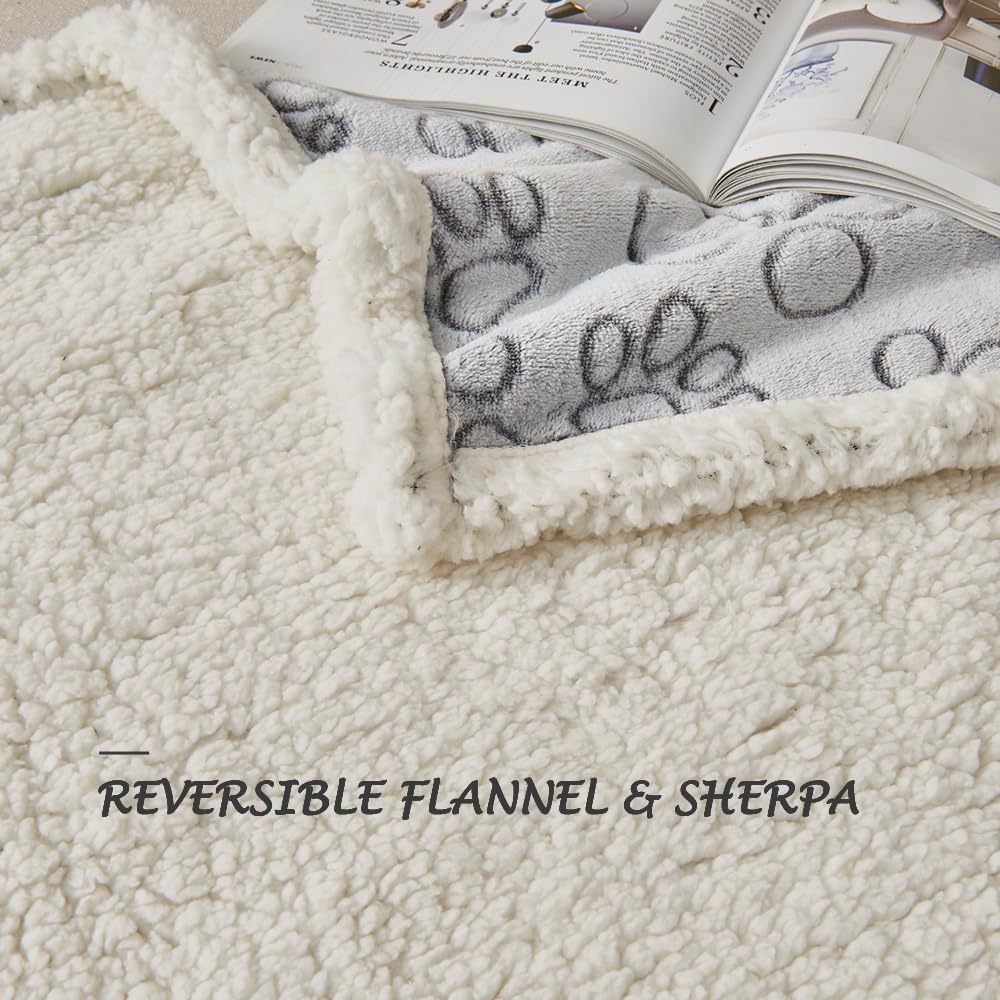 KFX-6510013 Waterproof Pet Blanket in Cut Flower Gray, Multiple Sizes for Dogs