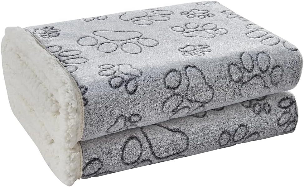 KFX-6510013 Waterproof Pet Blanket in Cut Flower Gray, Multiple Sizes for Dogs
