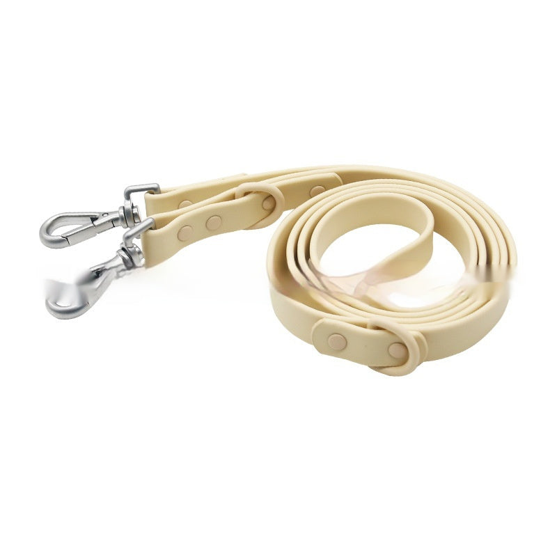 KFX-6510141 Multi-functional Double-Leash for Pet Walking - Durable PVC-Coated Webbing in Various Colors