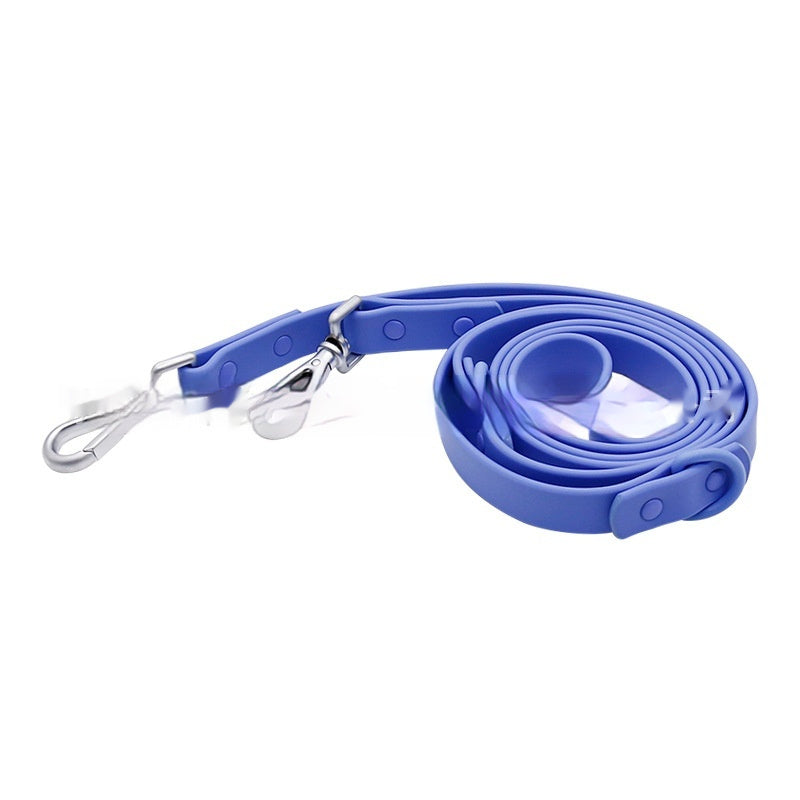 KFX-6510141 Multi-functional Double-Leash for Pet Walking - Durable PVC-Coated Webbing in Various Colors