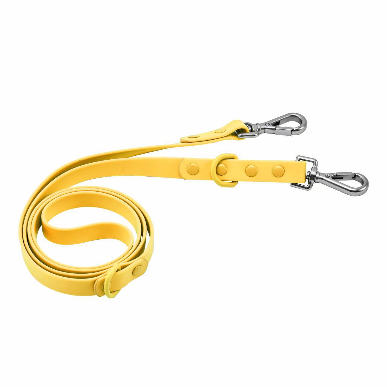 KFX-6510141 Multi-functional Double-Leash for Pet Walking - Durable PVC-Coated Webbing in Various Colors
