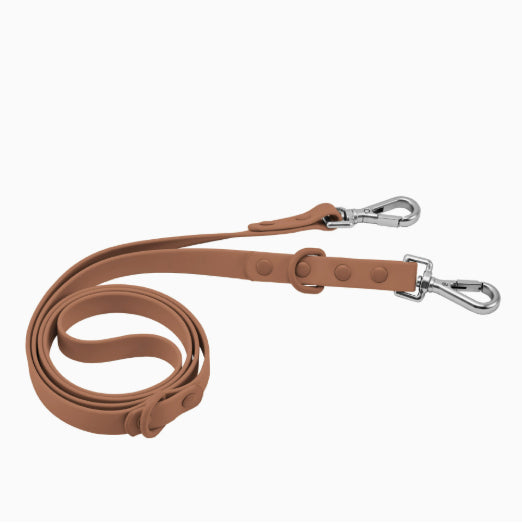 KFX-6510141 Multi-functional Double-Leash for Pet Walking - Durable PVC-Coated Webbing in Various Colors