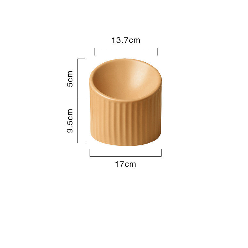 KFX-6510525 Ceramic Cat Bowl for Elderly Pets – Ideal for Tea Drinking