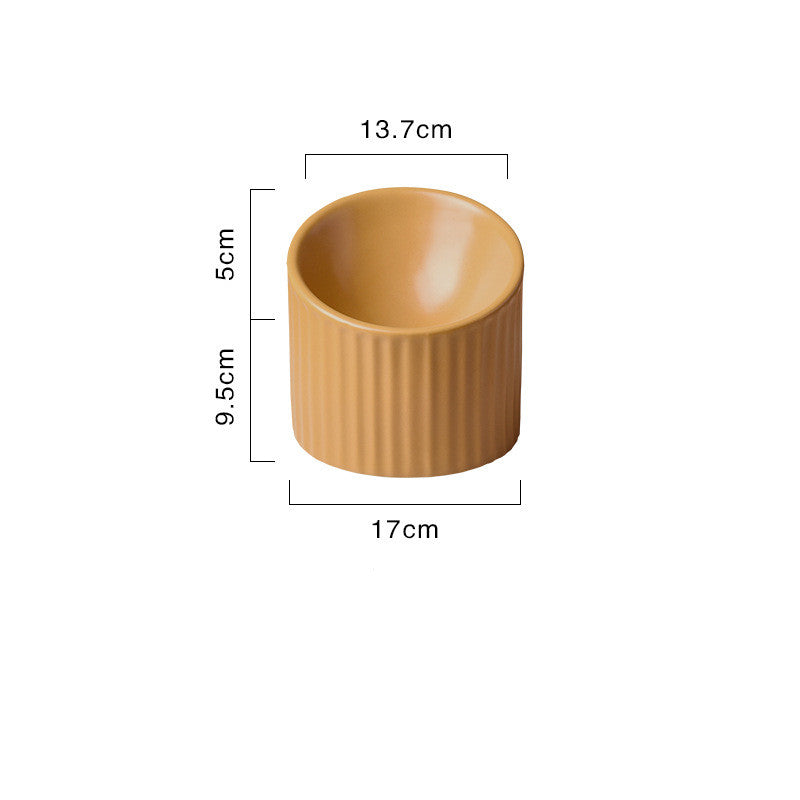 KFX-6510525 Ceramic Cat Bowl for Elderly Pets – Ideal for Tea Drinking