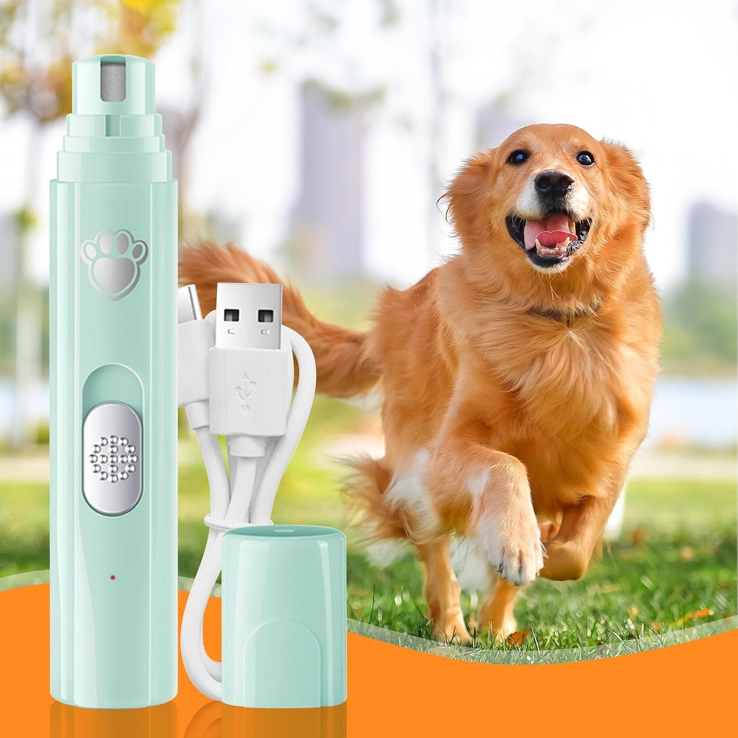 KFX-6511805 Electric Pet Nail Clipper and Grinder with Ergonomic Stainless Steel Design