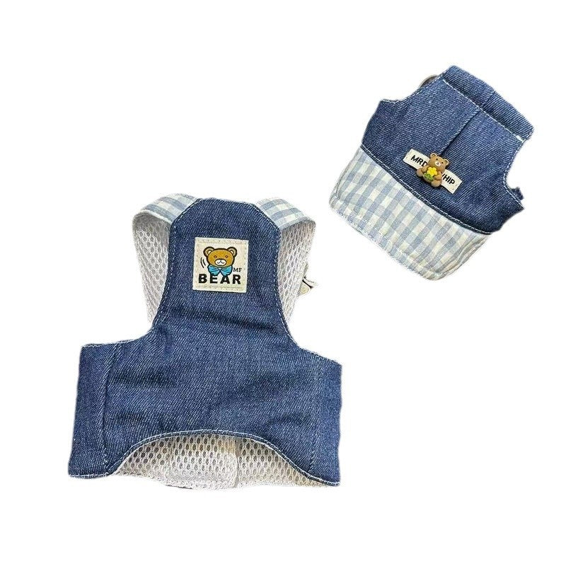 KFX-6512957 Trendy Cow Print Chest and Back Harness with Leash for Dogs and Cats
