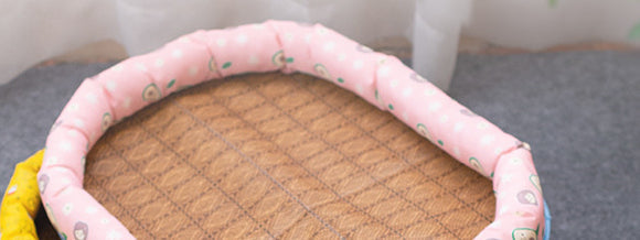 KFX-6514365 Cozy Indoor Linen Pet Bed - Multiple Sizes for Cats and Small Dogs