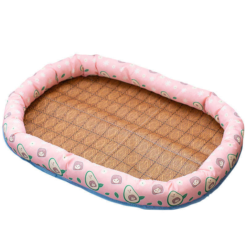 KFX-6514365 Cozy Indoor Linen Pet Bed - Multiple Sizes for Cats and Small Dogs